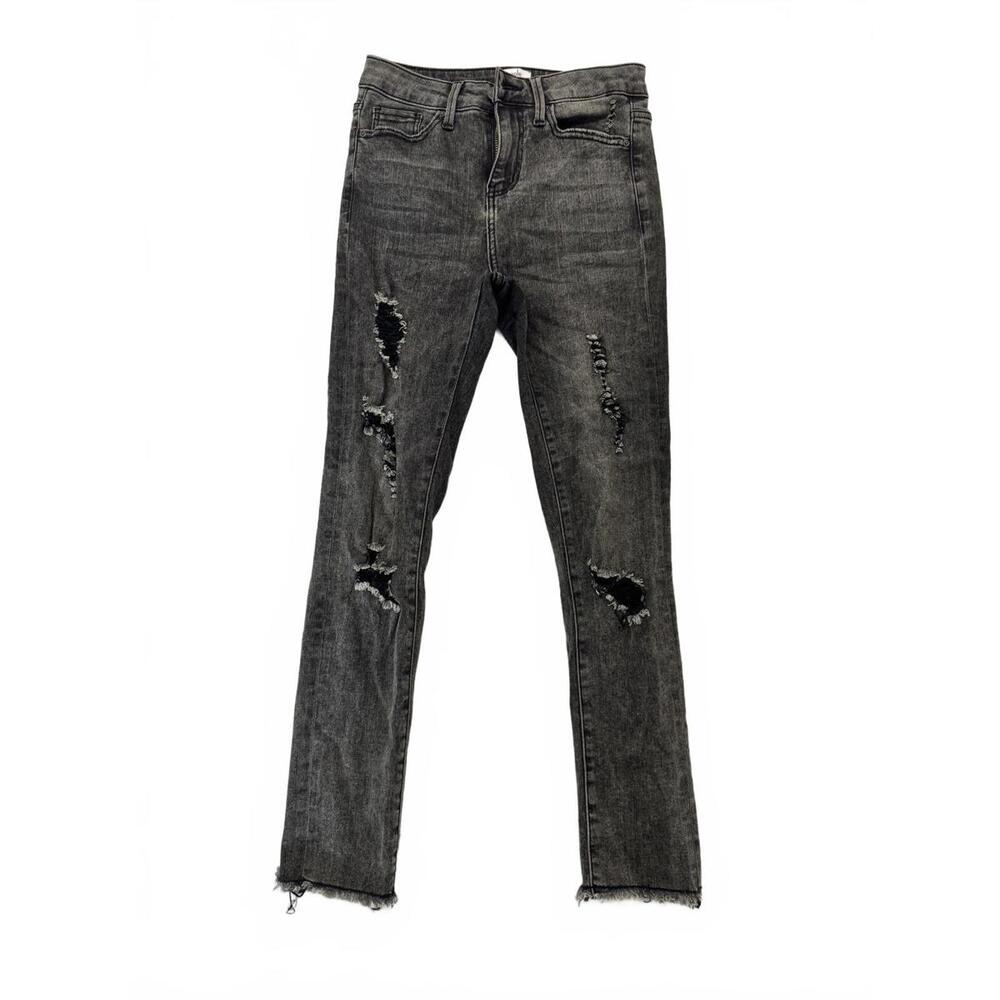 Simple Society Women's Distressed Black Jeans Size 0/24